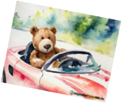 bear_driving_sports_car_painting